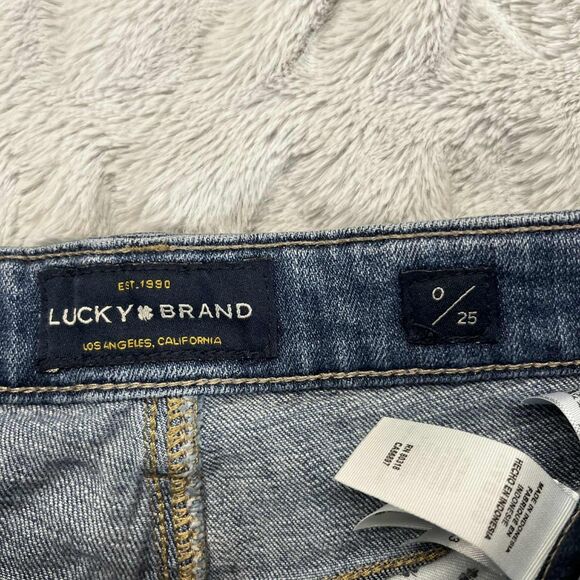Lucky Brand Jeans Women 0/25 Bridgette Skinny Mid Rise Distressed Button Fly - Picture 4 of 11